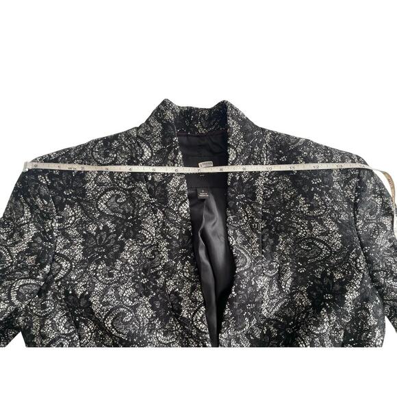 Banana Republic Lace Blazer Dark Romantic Corporate Office Executive Career Wear - Picture 5 of 10
